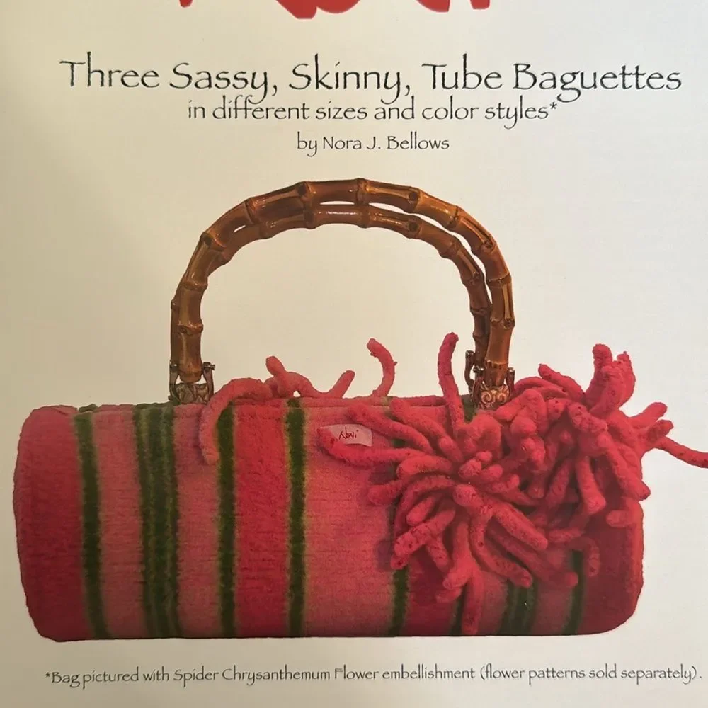 Noni Bags Pattern Three Sassy Tube Baguettes by Nora Bellows NWT